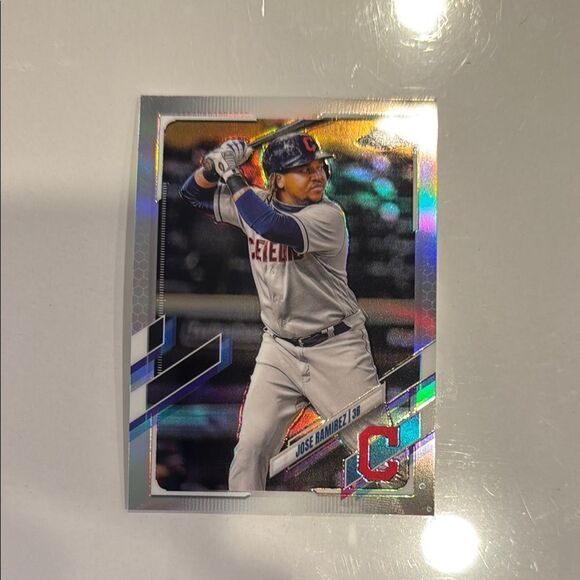 Topps Trading Card with Silver and Blue Accents of Jose Ramirez mint condition - Picture 1 of 1